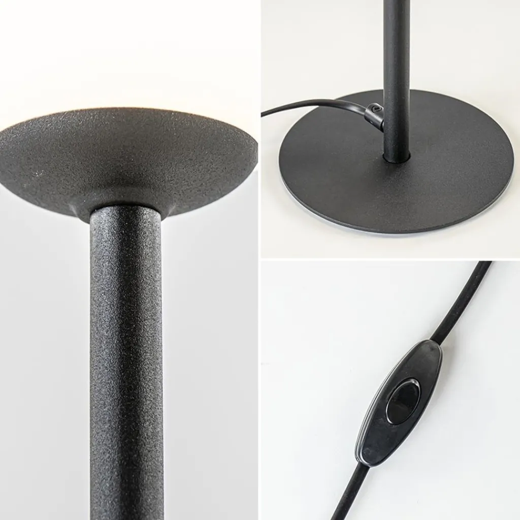 Straluma Mat zwarte tafellamp met witte glazen bol> Tafellampen|Industriële Verlichting