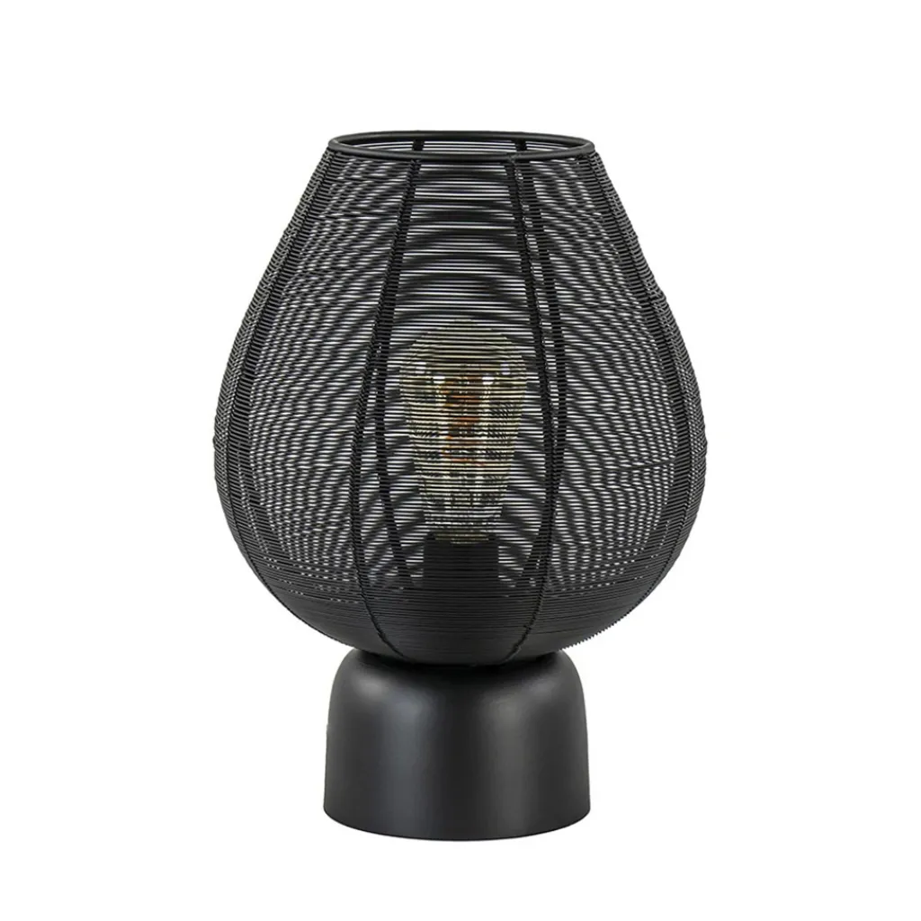 Straluma Mat zwarte tafellamp Suneko Light and Living> Tafellampen|Draadlampen