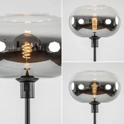 Straluma Mat zwarte vloerlamp met smoke glas gradient></noscript> Vloerlampen|Luxe Verlichting