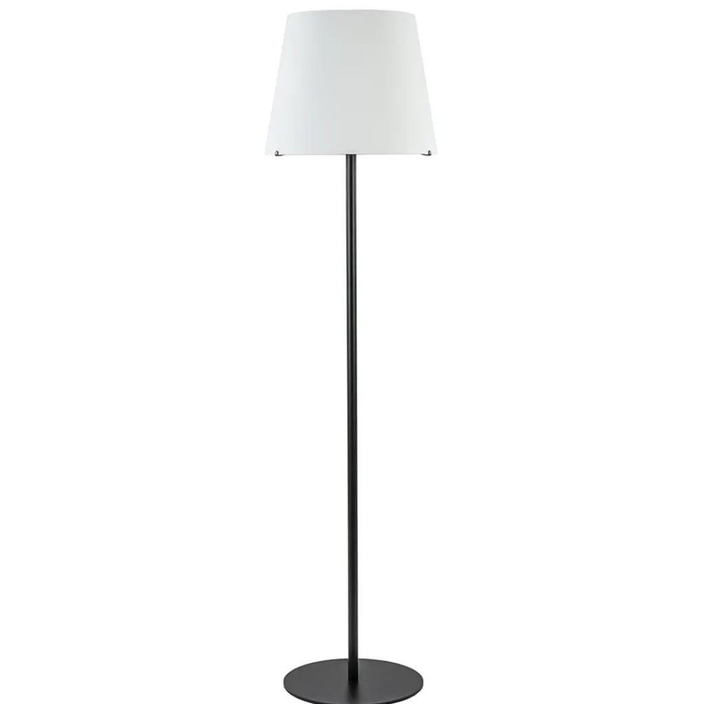 Straluma Mat zwarte vloerlamp met opaal glazen kap> Vloerlampen|Design Verlichting