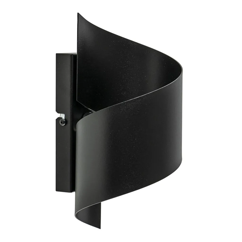 Straluma Mat zwarte wandlamp krul G9> Woonkamerlampen|Slaapkamerlampen