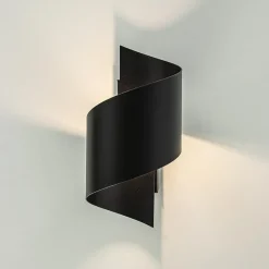 Straluma Mat zwarte wandlamp krul G9><noscript><img width=