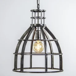 Straluma Metalen eettafel hanglamp 2-lichts kooi> Eettafellampen|Pendel Lampen