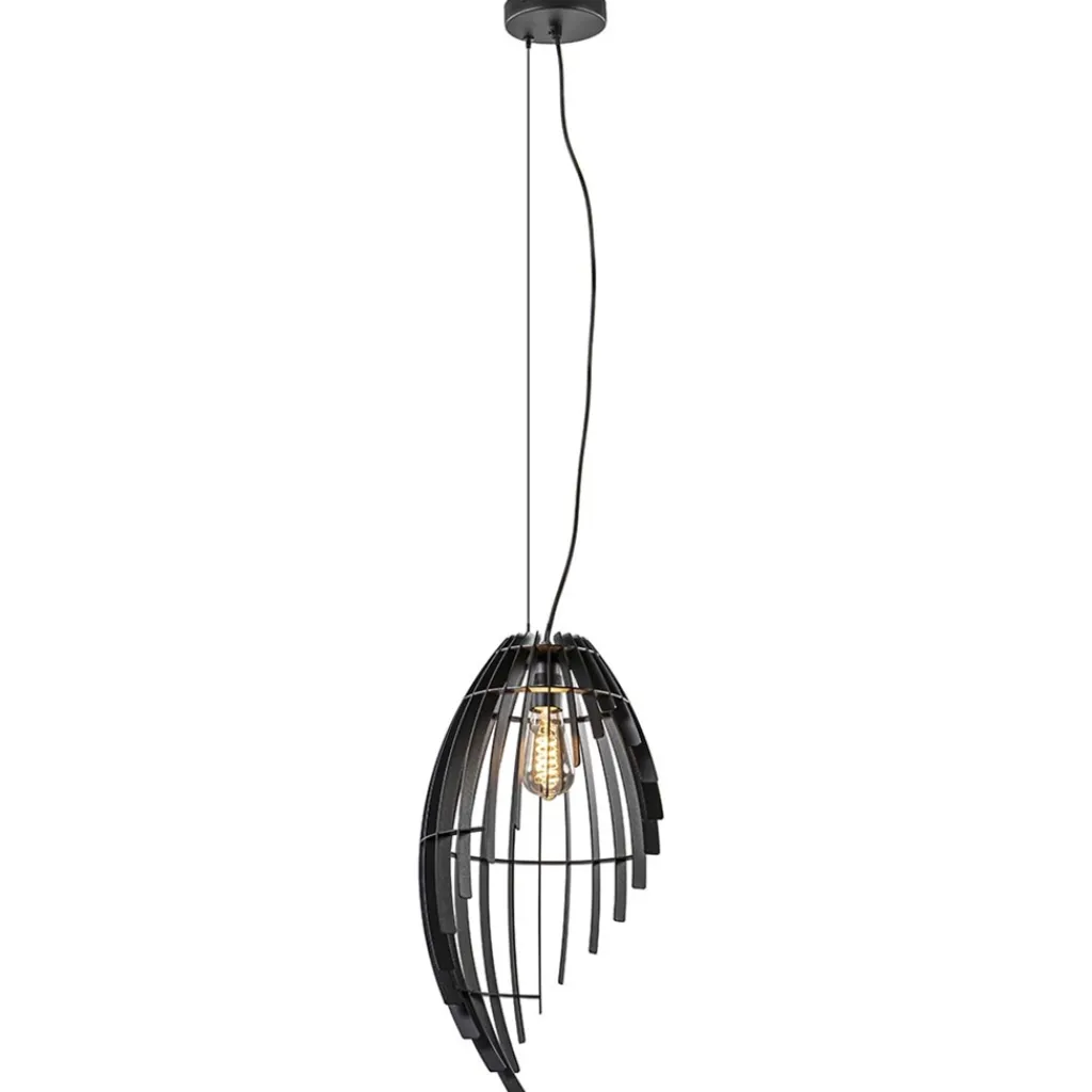 Straluma Metalen hanglamp mat zwart metaal> Eettafellampen|Eetkamerverlichting