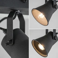 Straluma Metalen 3-l plafondlamp mat zwart verstelbaar><noscript><img width=
