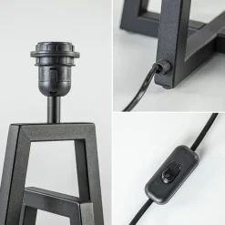 Straluma Metalen lampvoet mat zwart exclusief kap></noscript> Tafellampen|Lampenvoeten