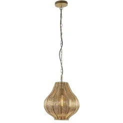 Straluma Micha grote goud hanglamp oosters landelijk Light & Living> Eettafellampen|Light and Living