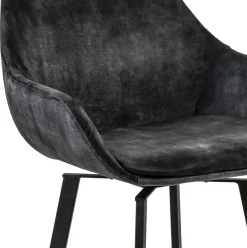 Straluma Moderne barkruk met draaibare zitting velvet antraciet><noscript><img width=