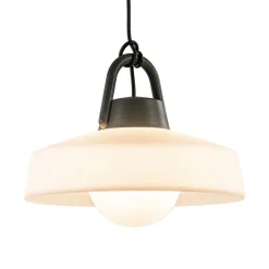 Straluma Moderne buitenlamp hang antraciet met wit IP65></noscript> Hanglampen|Buitenlampen