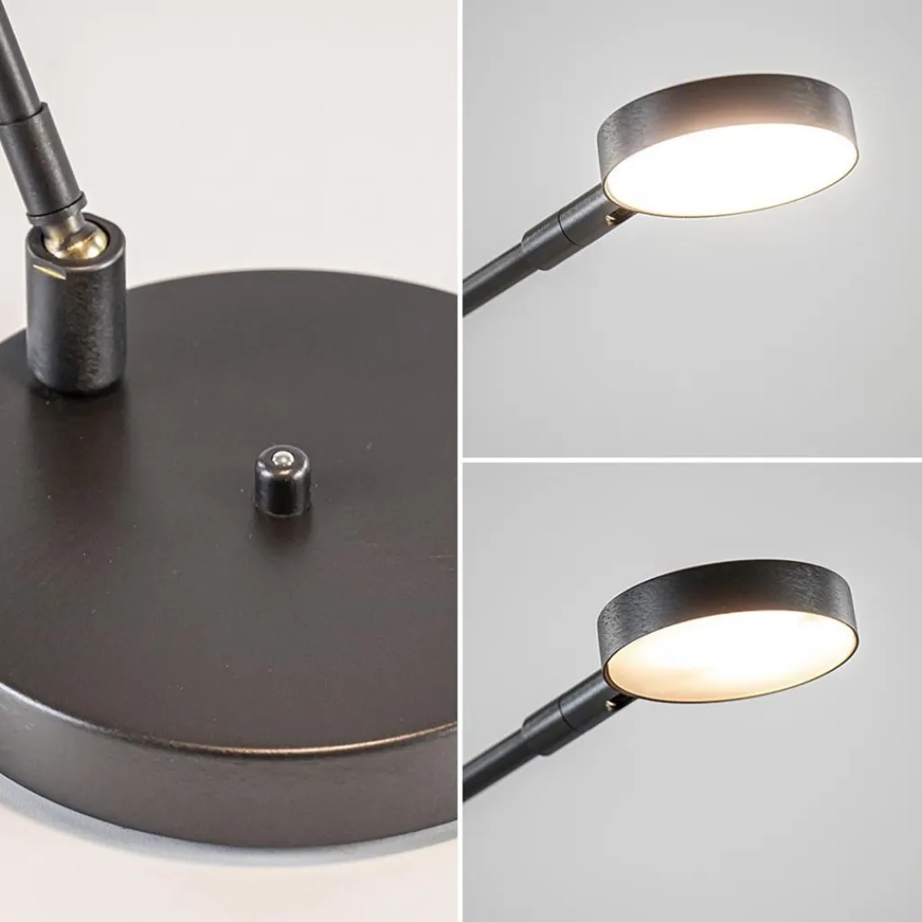 Straluma Moderne bureaulamp zwart staal met dimbaar LED> Tafellampen|Bureaulampen