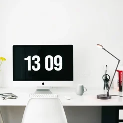 Straluma Moderne bureaulamp zwart staal met dimbaar LED><noscript><img width=