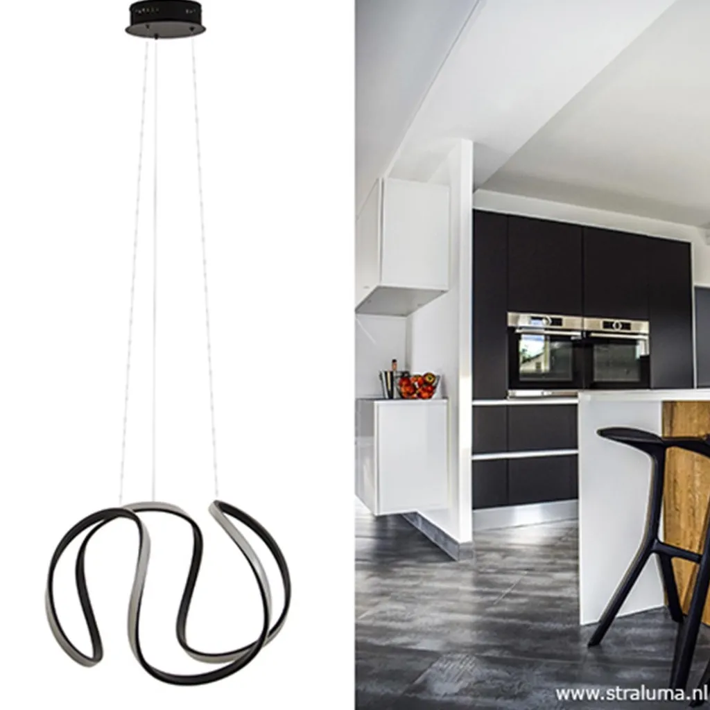 Straluma Moderne design hanglamp LED zwart> Hanglampen|Eettafellampen