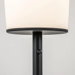 Straluma Moderne design vloerlamp zwart met opaal glas dim to warm></noscript> Vloerlampen|LED Vloerlampen
