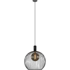 Straluma Moderne draad hanglamp mat zwart 50 cm> Draadlampen|Eetkamerverlichting