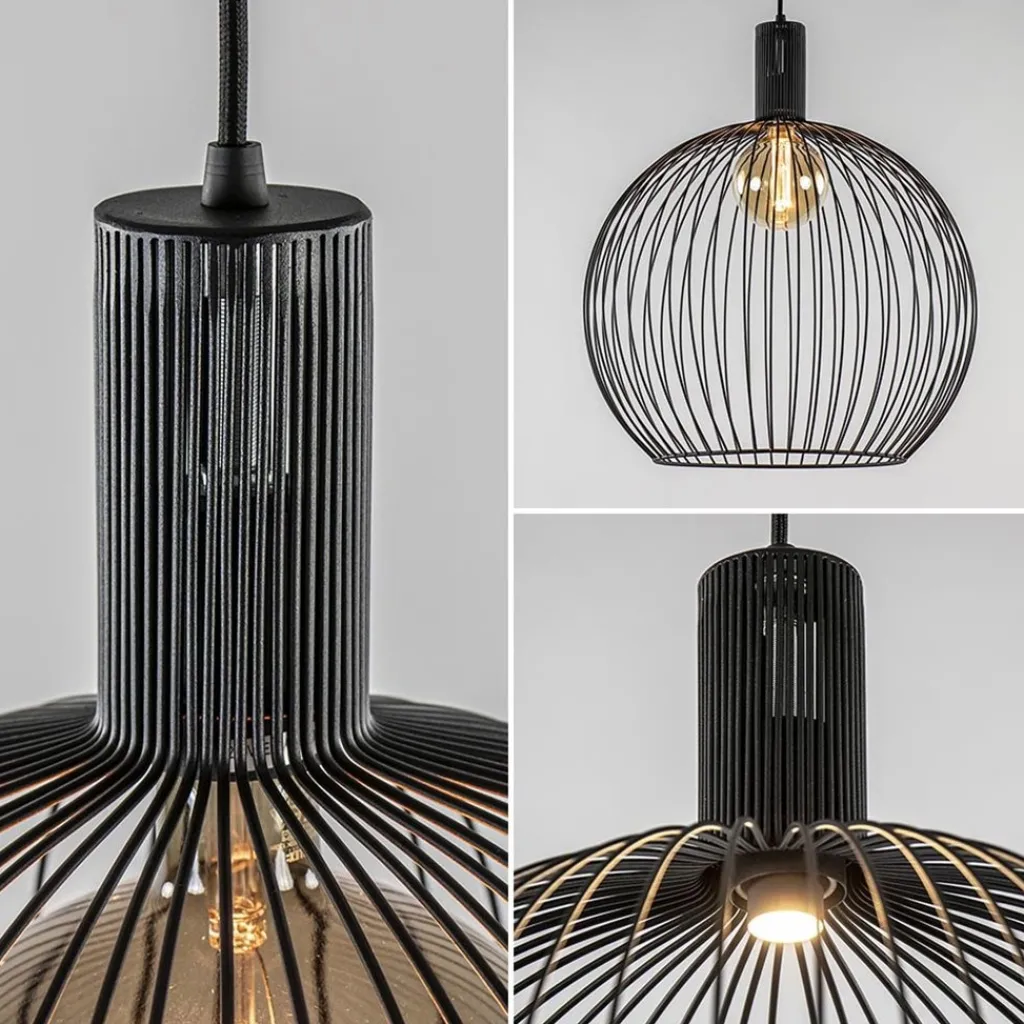 Straluma Moderne draad hanglamp mat zwart 50 cm> Draadlampen|Eetkamerverlichting