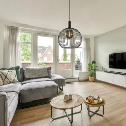 Straluma Moderne draad hanglamp mat zwart 50 cm><noscript><img width=