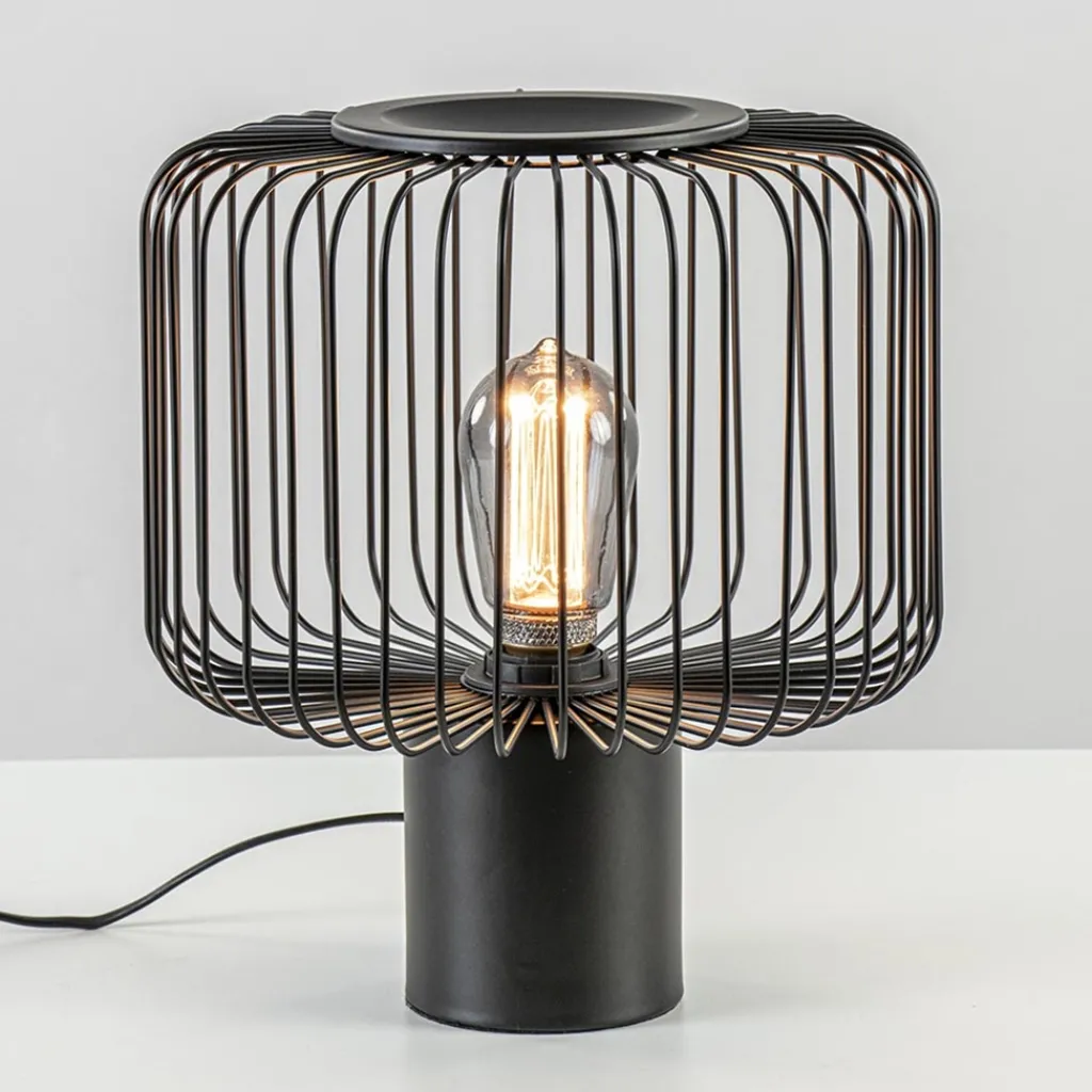 Straluma Moderne draad tafellamp mat zwart> Tafellampen|Draadlampen