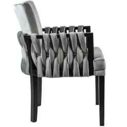 Straluma Moderne eetkamerstoel verlours grijs met zwart><noscript><img width=