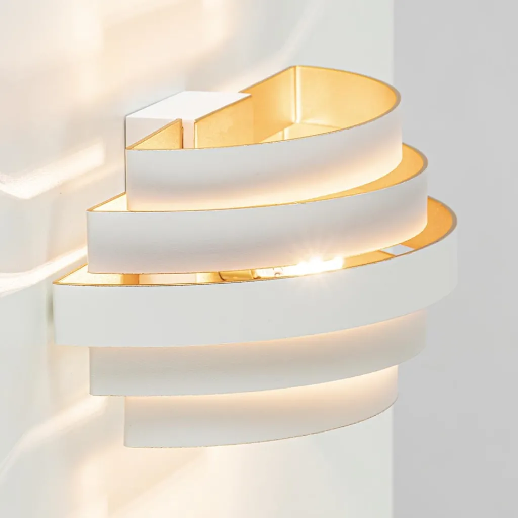 Straluma Moderne G9 wandlamp wit met goud> Halverlichting|Wandlampen