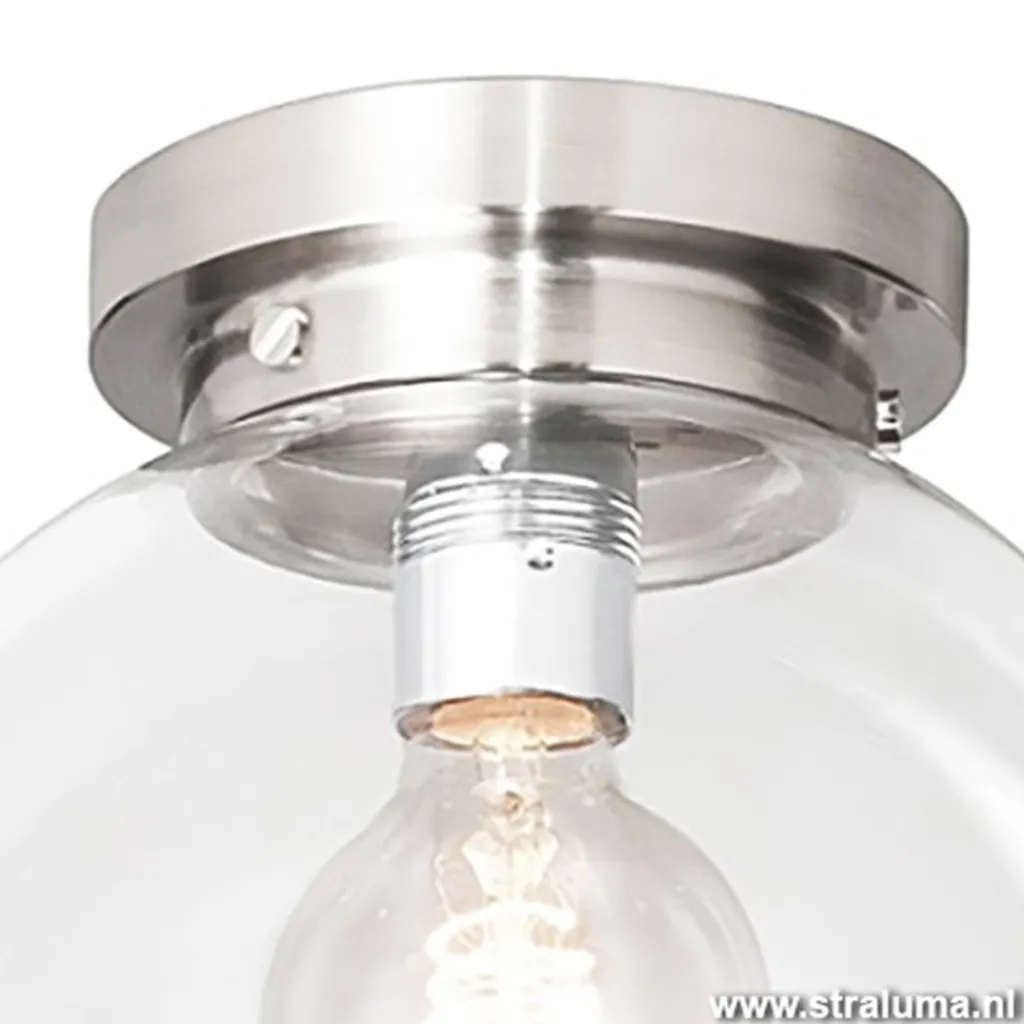 Straluma Moderne glazen plafonniere bol hal-wc> Plafonnières|Woonkamerlampen