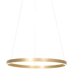 Straluma Moderne hanglamp ring goud met geïntegreerd LED> Hanglampen|Eettafellampen
