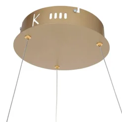 Straluma Moderne hanglamp ring goud met geïntegreerd LED></noscript> Hanglampen|Eettafellampen