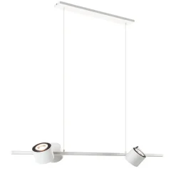 Straluma Moderne hanglamp wit met verstelbare LED spots> Hanglampen|Eettafellampen