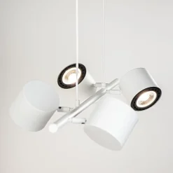 Straluma Moderne hanglamp wit met verstelbare LED spots></noscript> Hanglampen|Eettafellampen