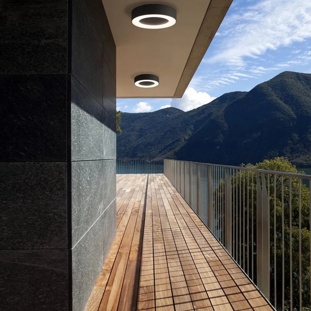 Straluma Moderne LED buitenlamp plafond/wand antraciet> Plafondlampen|Wandlampen