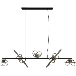 Straluma Moderne LED design hanglamp zwart met goud> Hanglampen|Eettafellampen