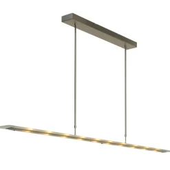 Straluma Moderne LED hanglamp nikkel met helder glas> Hanglampen|Eettafellampen