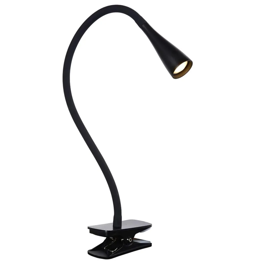 Straluma Moderne LED klemlamp zwart inclusief dimbaar LED> Woonkamerlampen|Tienerkamerlampen
