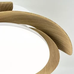 Straluma Moderne LED plafondventilator wit met houten bladen></noscript> Plafondlampen|Plafondventilatoren met lamp