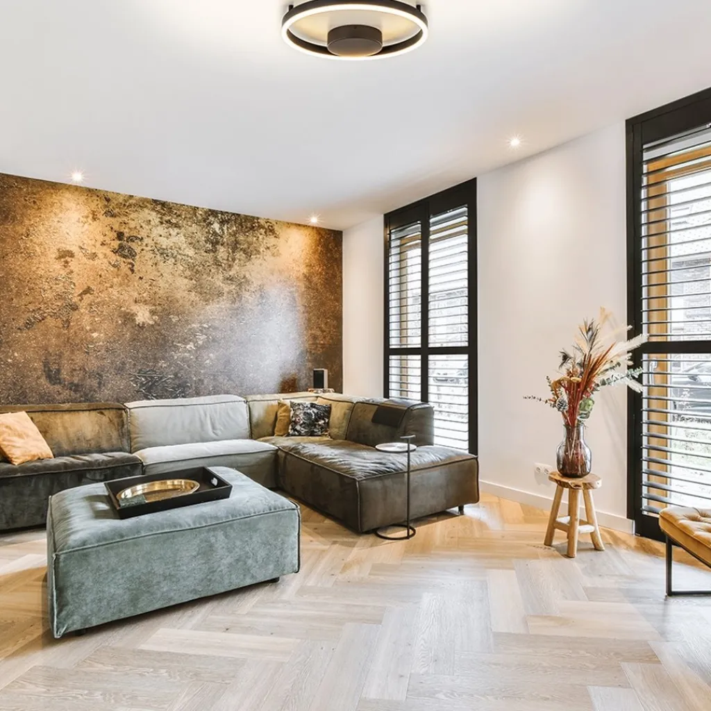 Straluma Moderne LED plafond/wandlamp ring zwart> Plafondlampen|Wandlampen