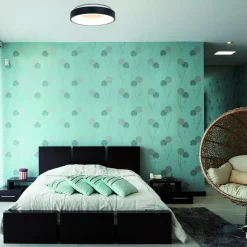 Straluma Moderne LED plafonnière zwart rond 30 cm></noscript> Plafondlampen|Plafonnières