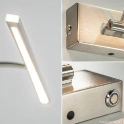 Straluma Moderne LED schilderijverlichting nikkel dimbaar><noscript><img width=