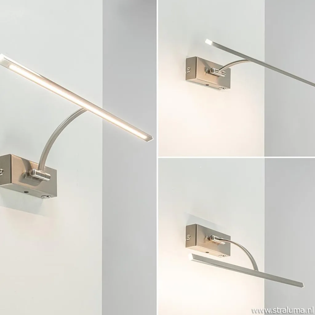Straluma Moderne LED schilderijverlichting nikkel dimbaar> Wandlampen|Keukenverlichting