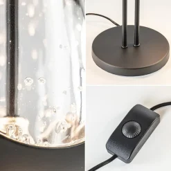 Straluma Moderne LED tafellamp egg glas met zwart></noscript> Tafellampen|LED Tafellampen