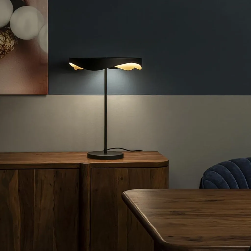 Straluma Moderne LED tafellamp zwart met goud dimbaar> Tafellampen|LED Tafellampen