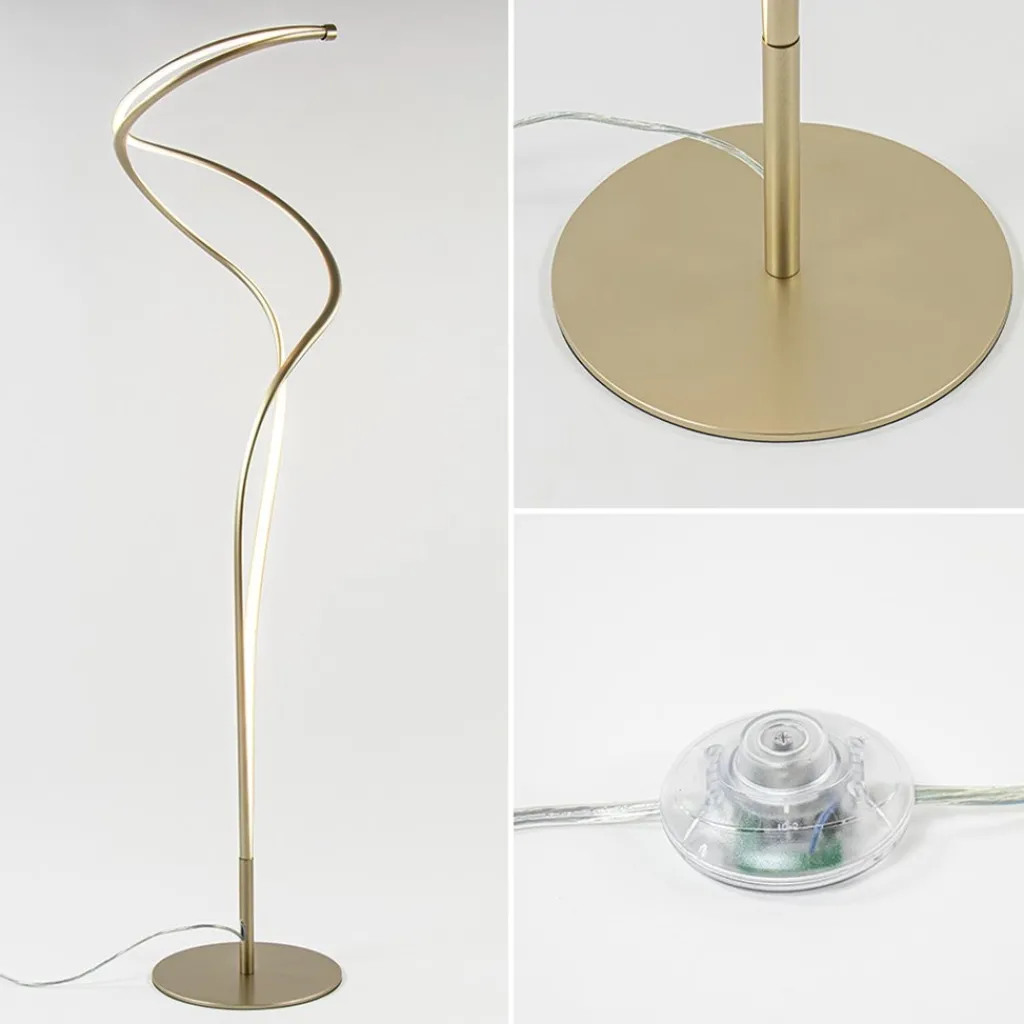 Straluma Moderne LED vloerlamp goud dimbaar> Vloerlampen|Woonkamerlampen