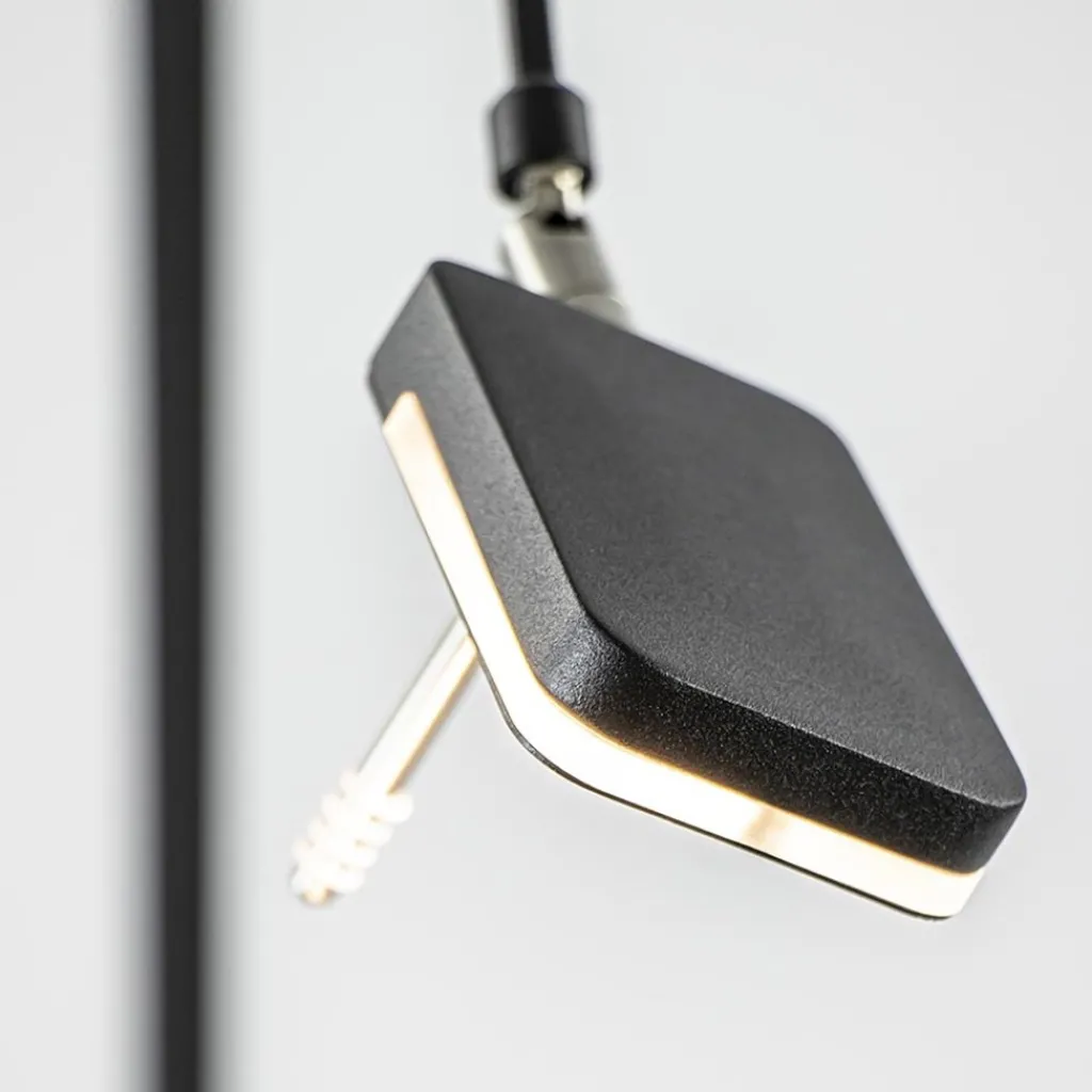 Straluma Moderne LED vloerlamp zwart met verstelbare arm> Vloerlampen|Leeslampen