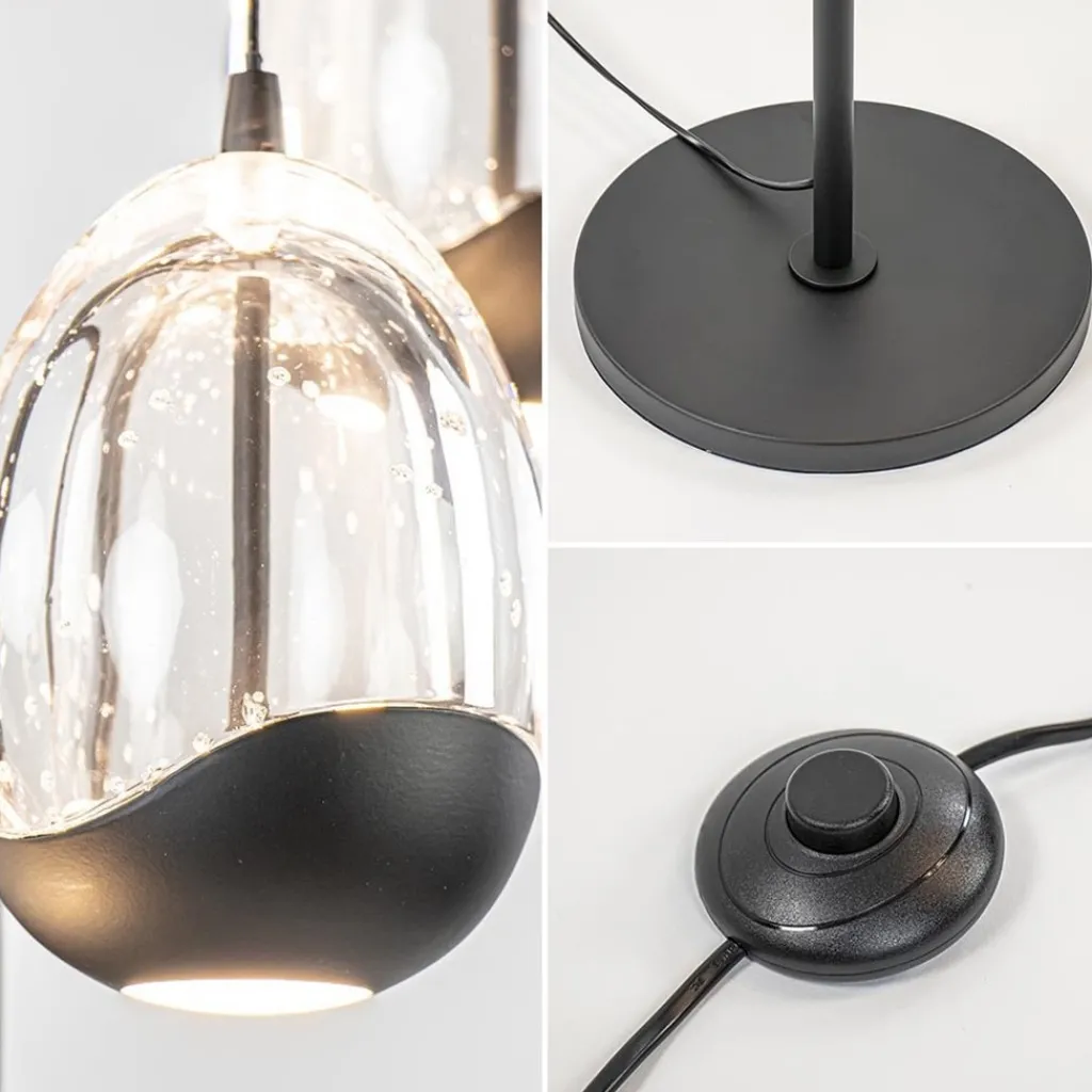 Straluma Moderne LED vloerlamp zwart met helder glas> Vloerlampen|LED Vloerlampen