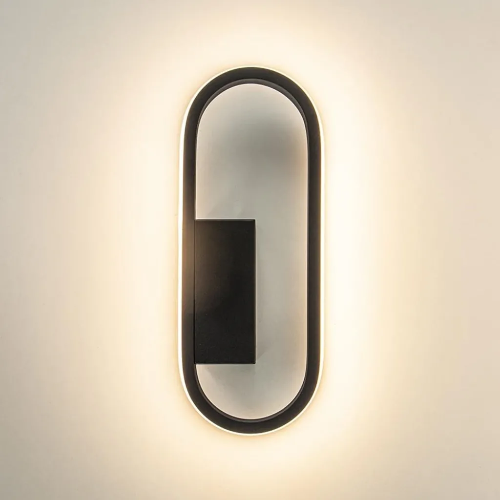 Straluma Moderne LED wandlamp zwart> Plafondlampen|Wandlampen