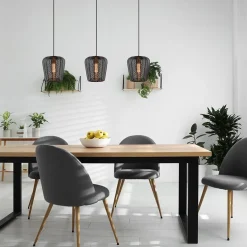 Straluma Moderne 3-lichts eettafelhanglamp Adeta mat zwart><noscript><img width=