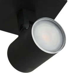 Straluma Moderne 1-lichts opbouw spot zwart inclusief LED></noscript> Plafondlampen|Opbouwspots