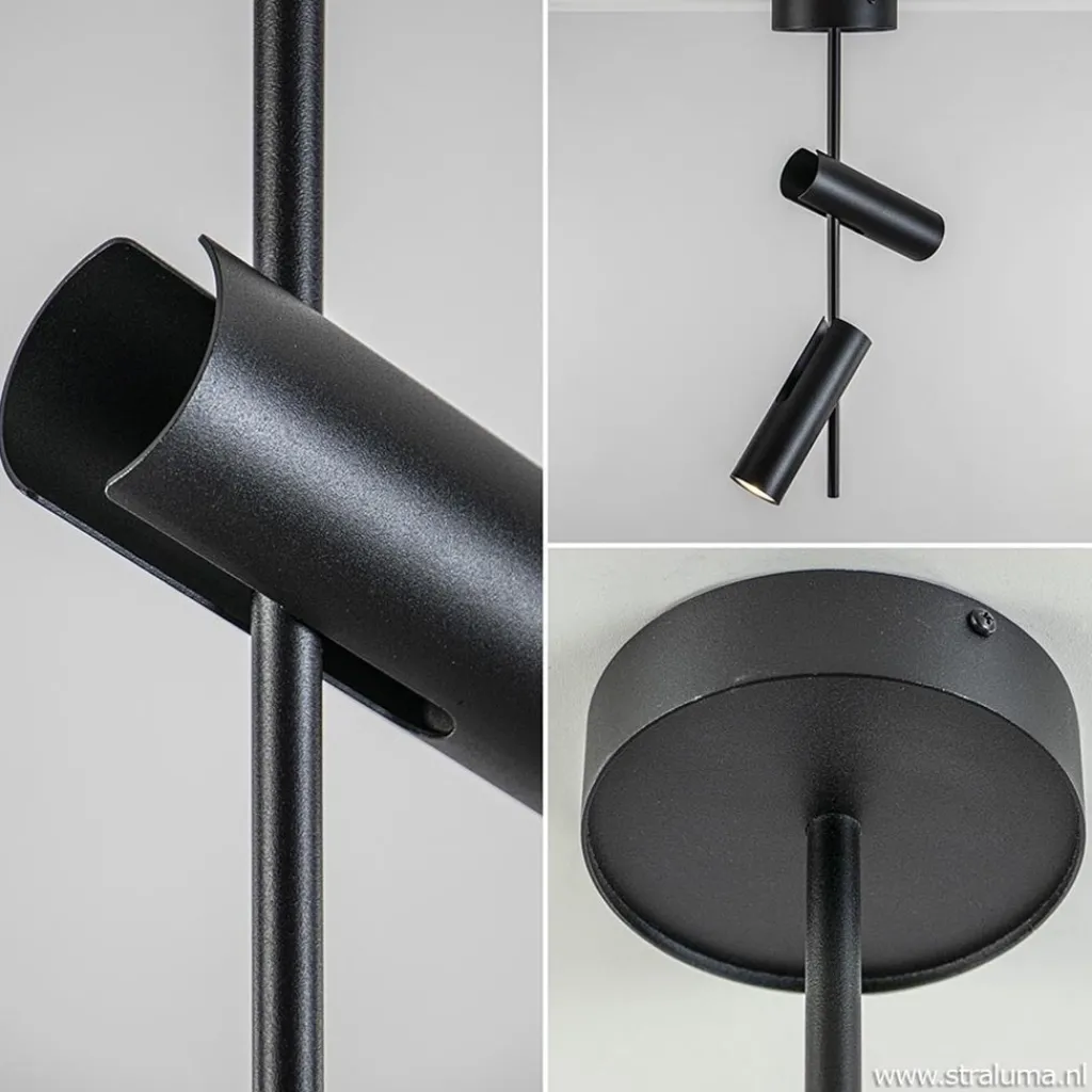 Straluma Moderne 2-lichts opbouwspot zwart verstelbaar> Opbouwspots|Keukenverlichting