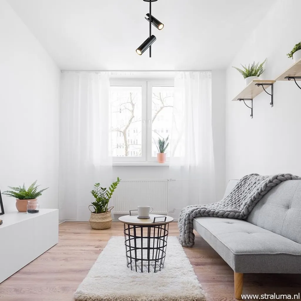 Straluma Moderne 2-lichts opbouwspot zwart verstelbaar> Opbouwspots|Keukenverlichting