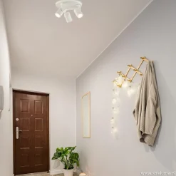 Straluma Moderne 3-lichts plafondspot wit metaal><noscript><img width=