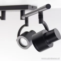 Straluma Moderne opbouwspot mat zwart 4-lichts><noscript><img width=