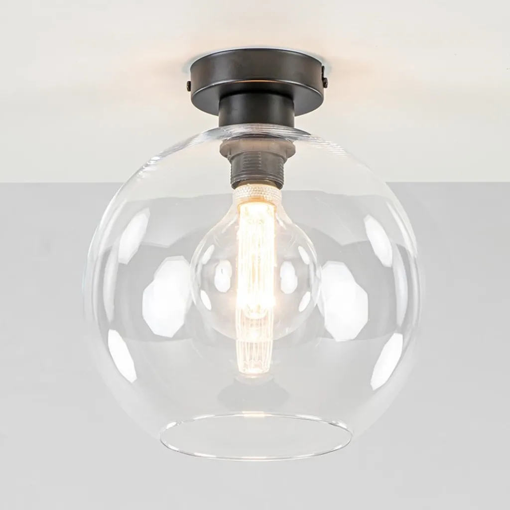 Straluma Moderne plafondlamp globe helder glas> Woonkamerlampen|Slaapkamerlampen